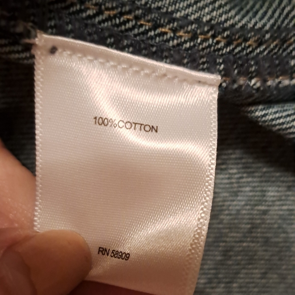 Ladies A Loves A 2 Tone Denim Jacket Dark/Light Wash Size Large Oversized Frayed - Picture 3 of 10